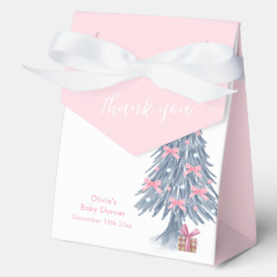 Ballotins Rose Mignonne Hiver Nœud Arbre de Noël Baby Shower