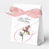 Ballotins Rose moderne Dusty Été Blush Mariage Favor Box (Verso)