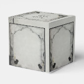 Ballotins Rose noir gothique Trellis Boîte de mariage Favor (Arrière)