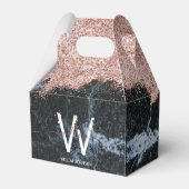 Ballotins Rose or rose noir marbre Parties scintillant pouss (Arrière)