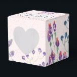 Ballotins Rose Pâle Gauffré Avec Fleurs<br><div class="desc">Motif floral aquarelle sur fond rose pâle gauffré pour mariage</div>