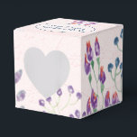 Ballotins Rose Pâle Gauffré Avec Fleurs<br><div class="desc">Motif floral aquarelle sur fond rose pâle gauffré pour mariage</div>