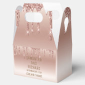 Ballotins Rose Parties scintillant à goutte d'or brillant mé (Ouvert)