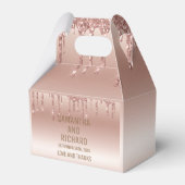 Ballotins Rose Parties scintillant à goutte d'or brillant mé (Verso)