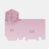 Ballotins Rose Parties scintillant Lecteurs Monogramme Perso (Déplié)