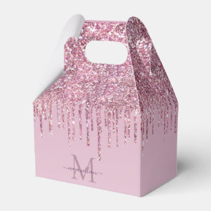 Ballotins Rose Parties scintillant Lecteurs Monogramme Perso