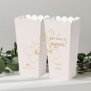 Ballotins Rose Poudré   Boîte de Popcorn pour Invités de Mar