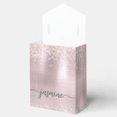 Ballotins Rose Poudrée Métal Or Rose Paillettes Monogramme N (Ouvert)