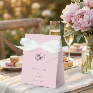 Ballotins Rose Poussiéreuse Mauve Pivoine Mariage Minimalist