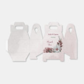 Ballotins rose romantique rose, blanc et cannelle mariage (Déplié)