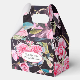 Ballotins Rose rose eau-forte chou mariage vintage