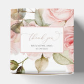 Ballotins Rose rose et verdure Feuille Coeur Mariage (Haut)