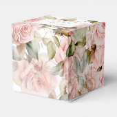 Ballotins Rose rose et verdure Feuille Coeur Mariage (Arrière)