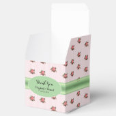 Ballotins Rose rose et vert mariage Favor boîte cadeau (Ouvert)