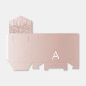 Ballotins Rose Rose Parties scintillant Or & Monogramme étin (Déplié)