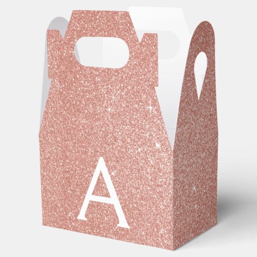 Ballotins Rose Rose Parties scintillant Or & Monogramme étin (Ouvert)