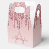 Ballotins Rose Rose Parties scintillant Or & Monogramme étin (Ouvert)