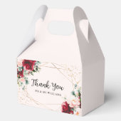 Ballotins Rose Rouge & Floral Aquarelle Doré (Verso)