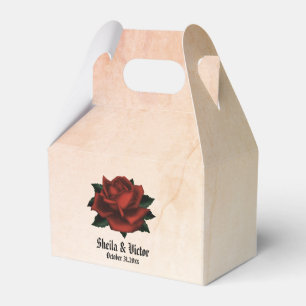 Ballotins Rose rouge Mariage gothique Pêche personnalisée
