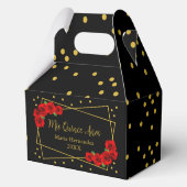 Ballotins Rose rouge Noir et or Quinceañera (Recto)