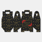 Ballotins Rose rouge Noir et or Quinceañera (Déplié)