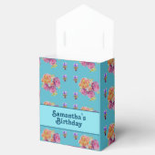 Ballotins Rose rouge Shabby Chic Turquoise Aqua Floral Favor (Ouvert)