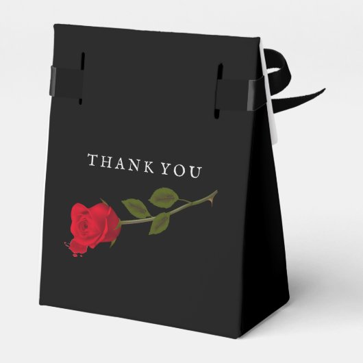 Ballotins Rose sanglant Élégant Mariage gothique noir (Arrière)