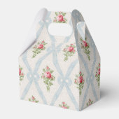 Ballotins Rose Victorian Roses w/Blue Ribbon Lattice (Verso)