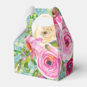 Ballotins Roses Aquarelle en Aqua Pailleté Rose Personnalisé (Verso)