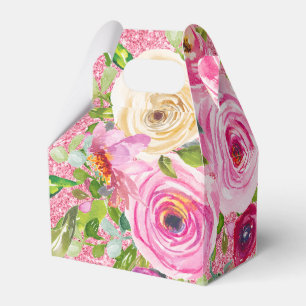 Ballotins Roses Aquarelle en Paillettes Roses Personnalisées