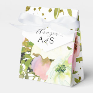 Ballotins Roses blanches et blanches avec éclaboussures d'or
