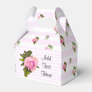 Ballotins Roses blanches et roses rayées Floral Chic Balloti