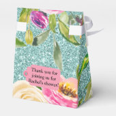 Ballotins Roses d'aquarelle en Parties scintillant Aqua Pers (Arrière)