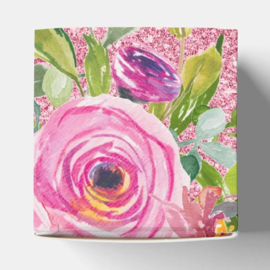 Ballotins Roses d'aquarelle en Parties scintillant rose Pers (Haut)