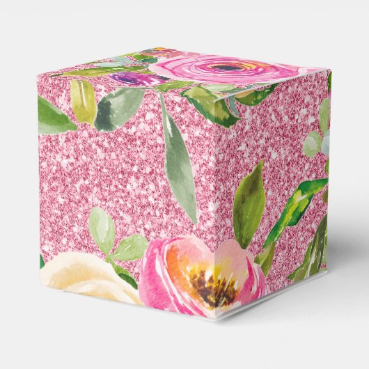 Ballotins Roses d'aquarelle en Parties scintillant rose Pers (Arrière)