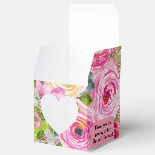 Ballotins Roses d'aquarelle en Parties scintillant rose Pers (Ouvert)