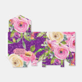 Ballotins Roses d'aquarelle en rose sur Parties scintillant  (Déplié)