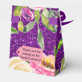 Ballotins Roses d'aquarelle en rose sur Parties scintillant  (Arrière)