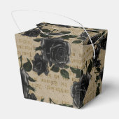 Ballotins Roses et calligraphie noirs gothiques anciens (Arrière)