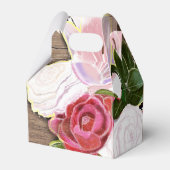 Ballotins Roses et Pays Chic Mariage Favoriser les boîtes (Arrière)