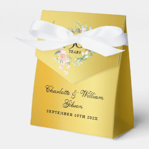 Ballotins Roses Florales Or pour les 50 ans de mariage