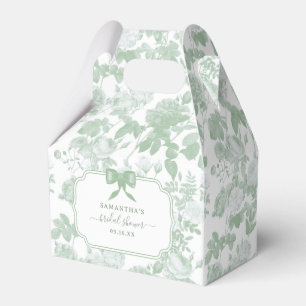 Ballotins Roses Florales Vertes Chinoiserie Fête de Mariage