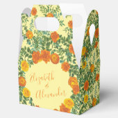 Ballotins Roses floraux de Mariage orange jaune (Ouvert)