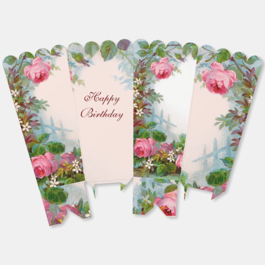 Ballotins ROSES PINK ET JASMINs Fête d'anniversaire (Déplié)