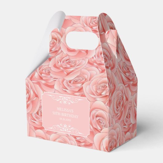 Ballotins Roses roses fleuries Merci d'anniversaire (Arrière)