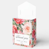 Ballotins Roses roses romantiques et Merci de calligraphie (Ouvert)