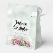 Ballotins Roses roses roses Merci Boîte de Faveur Mariage (Arrière)