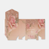 Ballotins Roses roses roses peintes à la main Filigree or (Déplié)