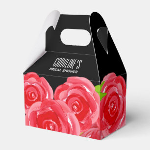 Ballotins Roses rouges à l'aquarelle Style Floral Gable
