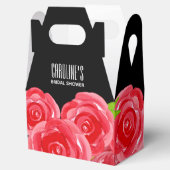 Ballotins Roses rouges à l'aquarelle Style Gable Floral (Ouvert)